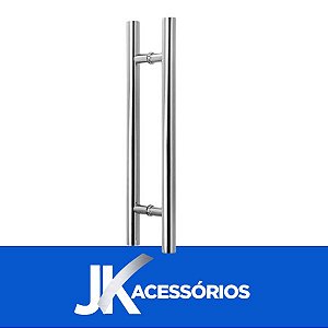 PUX REDONDO AÇO INOX 80CM P/ PORTAS DE MADEIRA E VIDRO