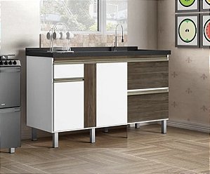 Gabinete Madeira Avelato/Branco 31031 1.44MT