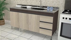 Gabinete Madeira Castanho/Carvalho 00331516 1.44MT