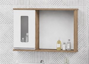 Espelho Zafira Ambar/Branco 0,75MT