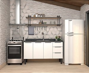 Gabinete aço branco 1.44MT 39031