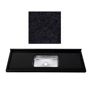 Pia granito Preto Aracruz Cuba rasa/Acabamento simples 1.80MT