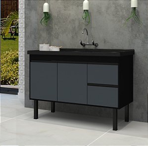 Gabinete Madeira Preto/Grafite 453224 1.11MT