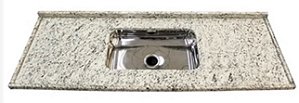 Pia granito Arabesco Cuba rasa/Acabamento simples 1.00Mt 0891