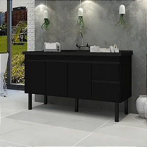 Gabinete Madeira Preto fosco 45352 1.94MT