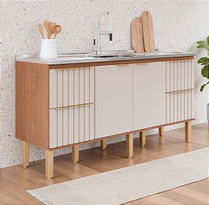Gabinete Madeira Ripado Freijo/Off White 473441 1.74MT