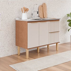 Gabinete Madeira Ripado Freijo/Off White 473241 1.14MT