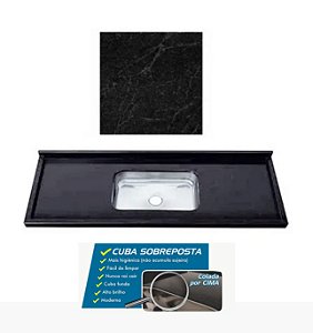 Pia granito São Gabriel Negresco Cuba funda/sobreposta/acabamento duplo  1.50MT 06130