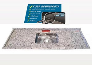 Pia granito Portinari Cuba funda/sobreposta/acabamento duplo  1.50MT  088320