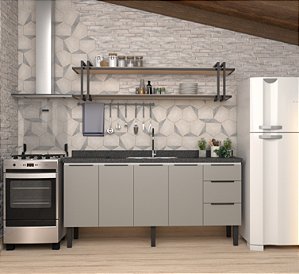 Gabinete aço Cinza 1.92 MT 390522