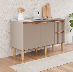 Gabinete Madeira Ripado Freijo/Cappuccino 473344 1.44MT