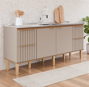 Gabinete Madeira Ripado Freijo/Cappuccino 473544 1.94MT