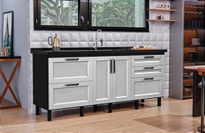 Gabinete Madeira Preto/Branco 436521 1.94MT