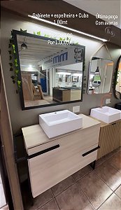Kit Gabinete + Cuba + espelheira mostruário última peça