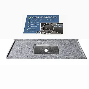 Pia granito Corumba Cuba funda/sobreposta/acabamento duplo  1.40MT