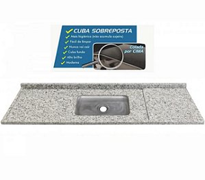 Pia granito Corumba Cuba funda/sobreposta/acabamento duplo/parte seca  2.00MT 088540