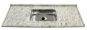 Pia granito Marfim Arabesco Cuba rasa/Acabamento simples 1.60MT