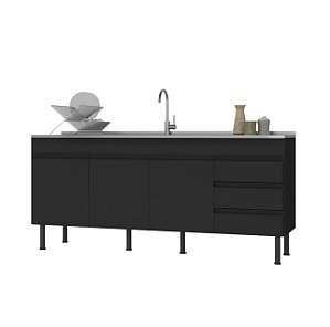 Gabinete Madeira Preto 003522 1.94MT