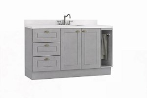 Gabinete Madeira C/Rodape Provençal Cinza 48744 GE 1.80MT