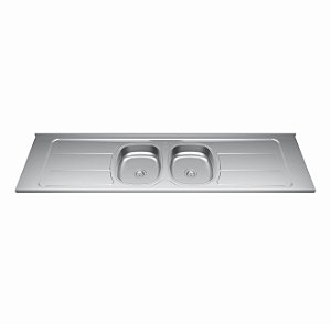 Pia Inox Cuba Dupla 2.00MT Ghelplus