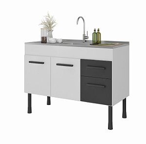 Gabinete Madeira Branco/Preto 00712 0.94MT