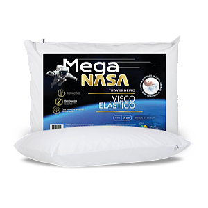 Travesseiro Mega Nasa Viscoelástico 100% Algodão Altura 14cm Nap