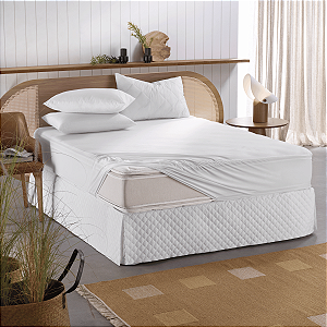 Protetor De Colchão Altenburg Casal - Malha Slim Impermeável C/ Elástico 140x190x40cm