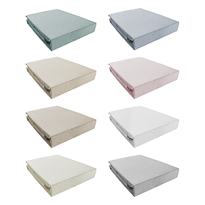Lençol C/ Elástico Casal Super Cotton Liso 1,38x1,88m Camesa 100% Algodão