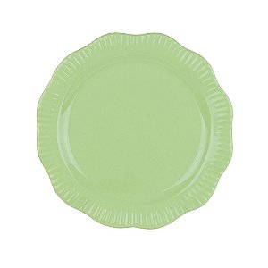 Prato Raso Verde Menta com Borda Ondulada