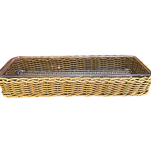 CESTA COM ACRÍLICO MULTIUSO 2 PECAS