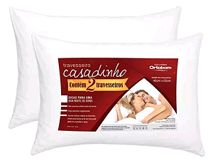 Travesseiro Casadinho Ortobom com 2 Unidades