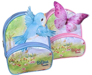 Mochila 3D personalizada com bolso