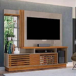 Painel Home TV até 60 Polegadas Frizz Plus Fendi/Naturale - Madetec