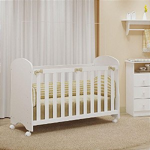 Berço Mini Cama INMETRO Smim Branco - Peroba