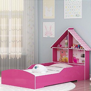 Cama Infantil Casinha 090 Rosa Pink Pok - Gelius