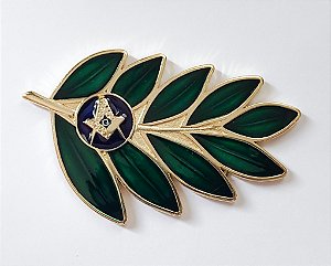 Emblema Adesivo Metálico Acácia Maçonaria