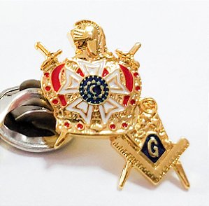 Demolay Pin Boton- Detalhe em  azul