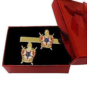 Prendedor de Gravata e Pin DeMolay