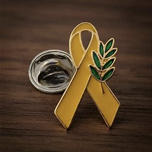 Pin Laço Acácia Campanha Setembro Amarelo