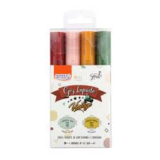 Giz Liquido 6mm 4 un 4gr Cores Vintage Blister