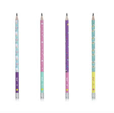 Lapis Hb estampado Magic Resina Redondo com Borracha BRW