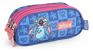 Estojo Triplo Holográfico Stitch
