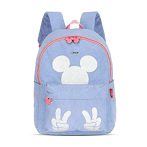 Mochila costas mickey azul claro