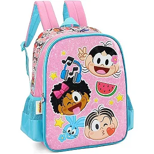 Mochila Costas Turma da monica rosa
