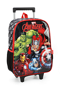 mochila com rodas avangers preto