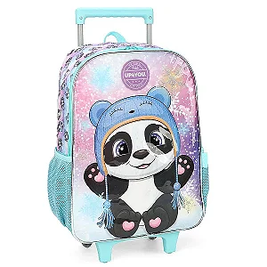 mochila com rodas panda verde