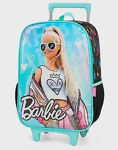 mochila roda verde barbie
