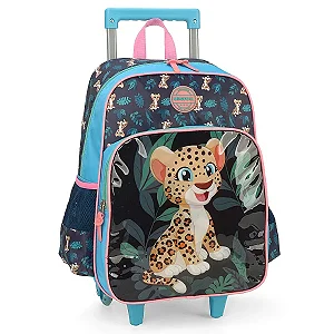 mochila com rodas onça verde