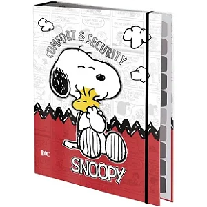 Caderno argolado universitário snoopy