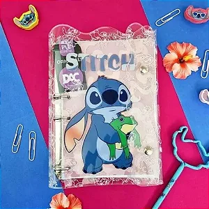Caderno argolado colegial stitch
